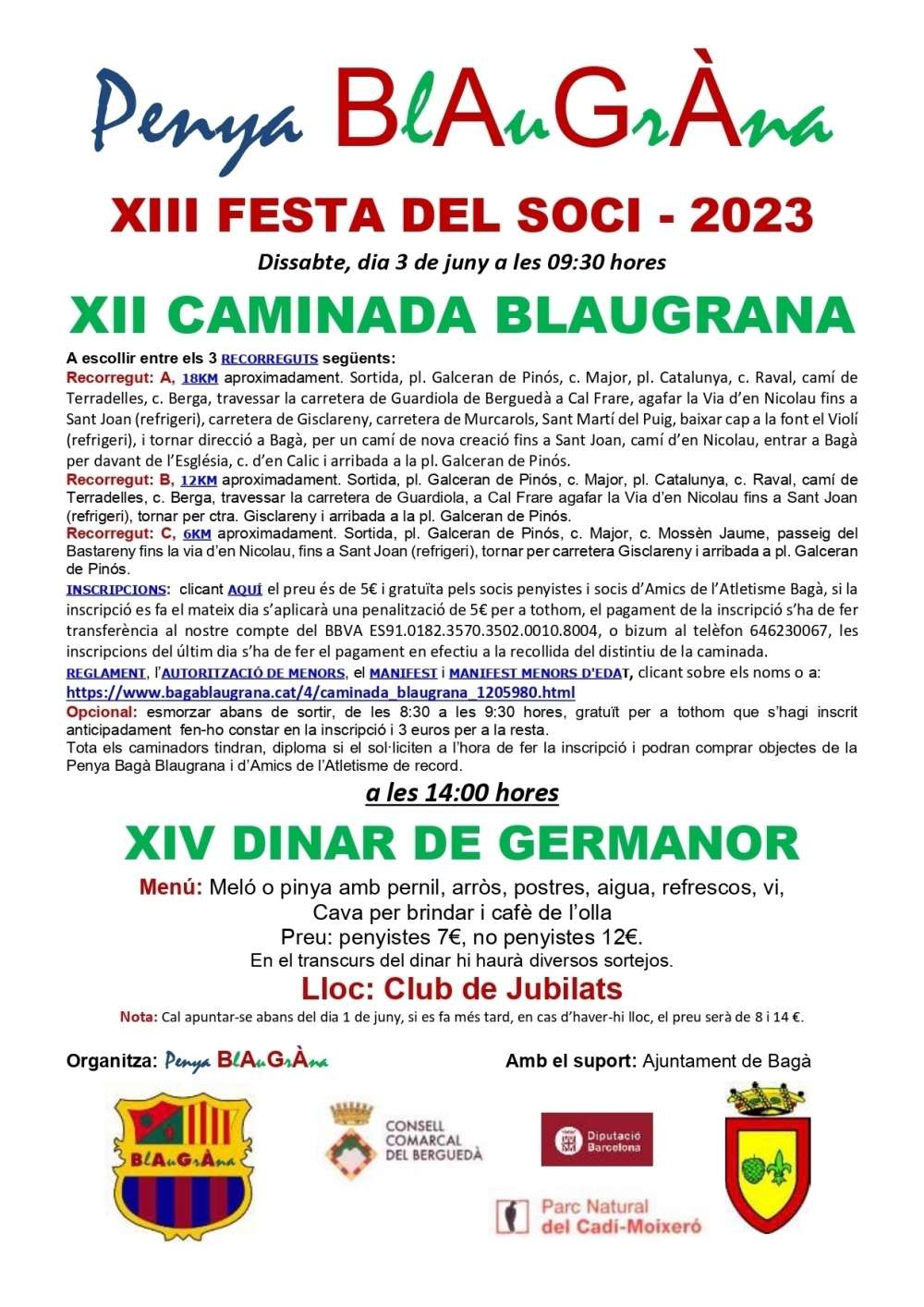 2023-FESTA DEL SOCI i CAMINADA BLAUGRANA - Bagà BlAuGrÀna